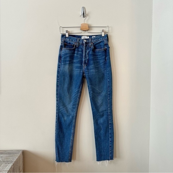 Re/Done-High Rise Ankle Crop Jeans (Size:26) - Picture 3 of 14